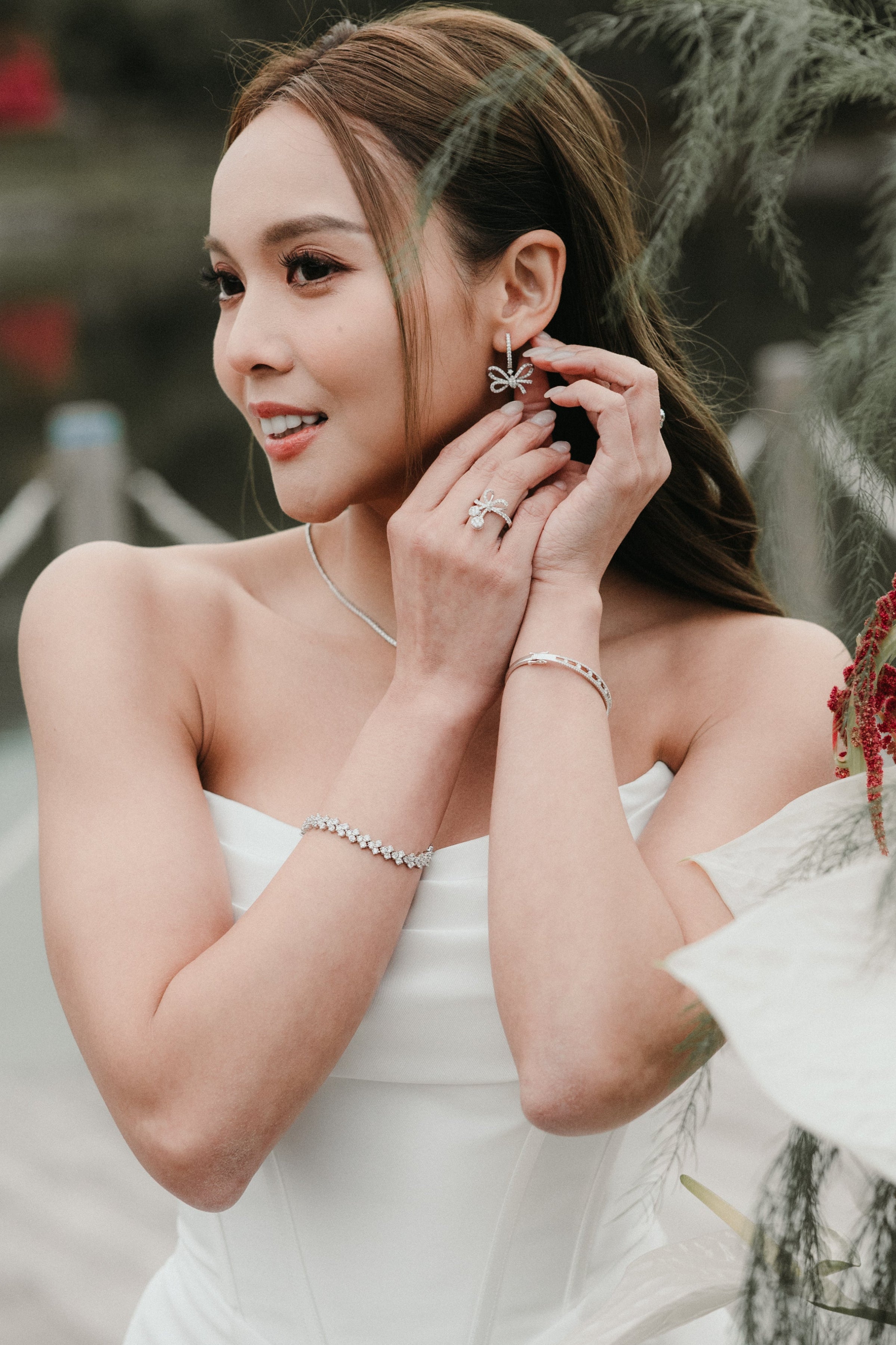 Butterfly Bow Diamond Earrings