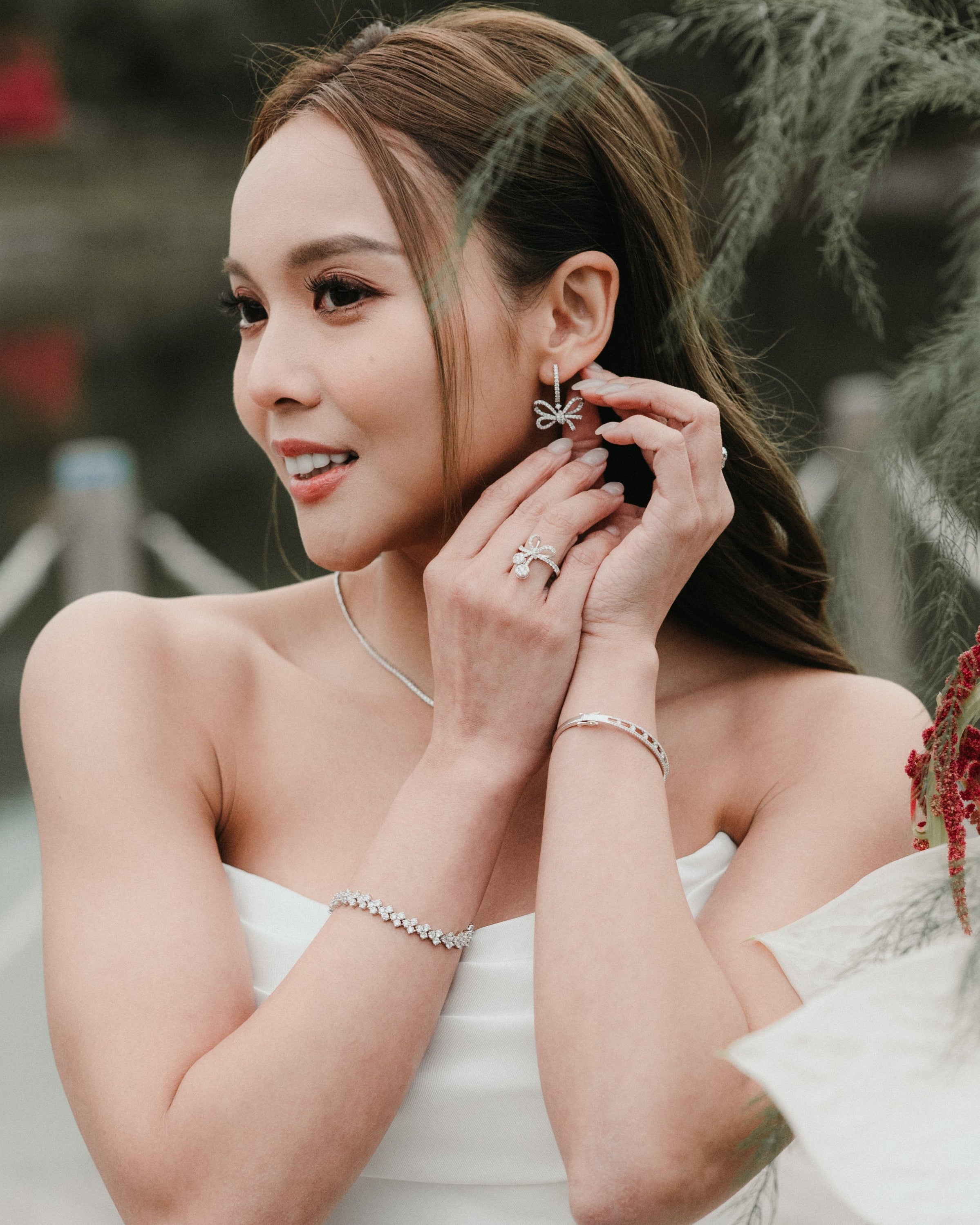 Butterfly Bow Diamond Earrings