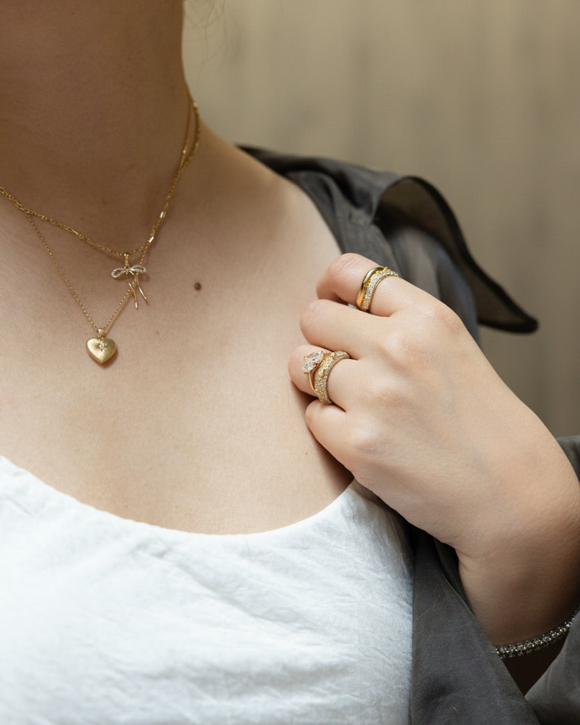 Starlight Teardrop Diamond Ring