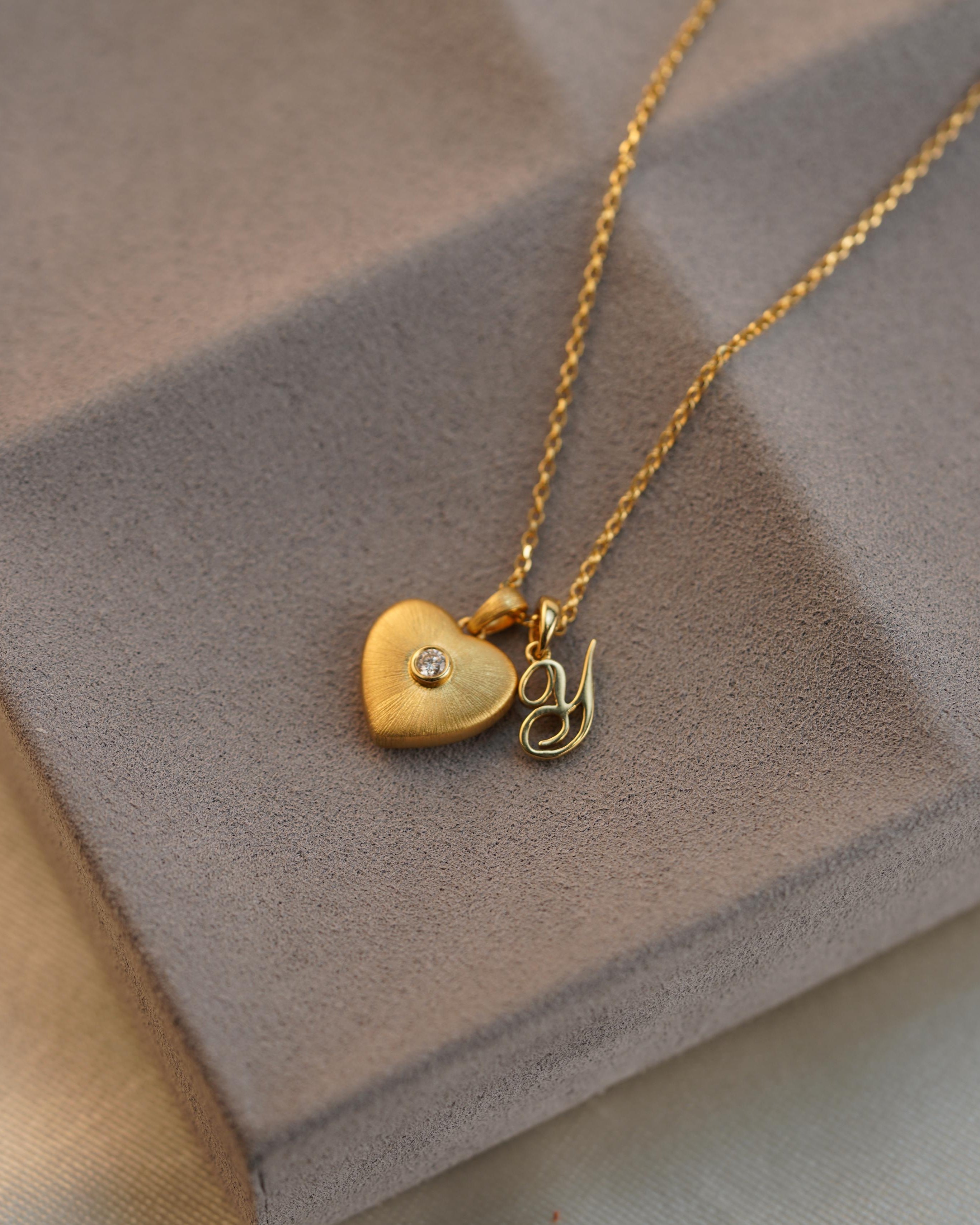 Calligraphy Letter Charm Pendant
