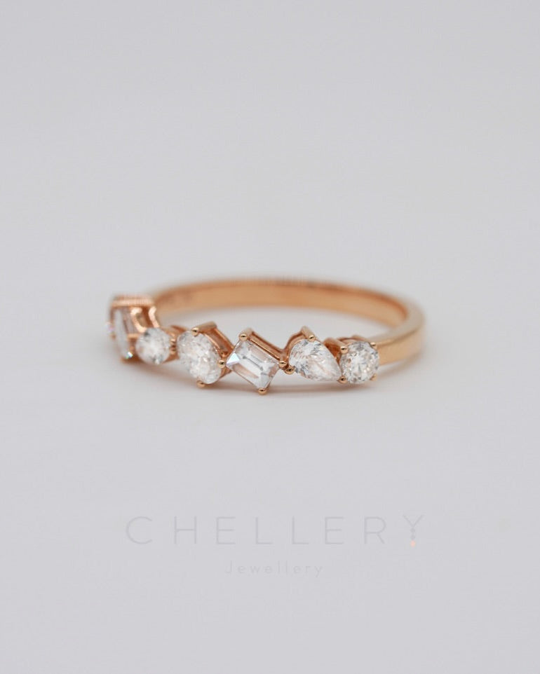 Multi-shaped Diamond Rings