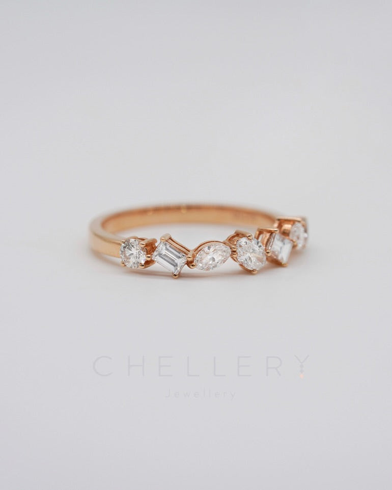 Multi-shaped Diamond Rings