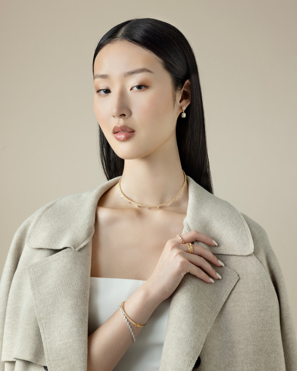 Brushed Style 2-in-1 Diamond Ring