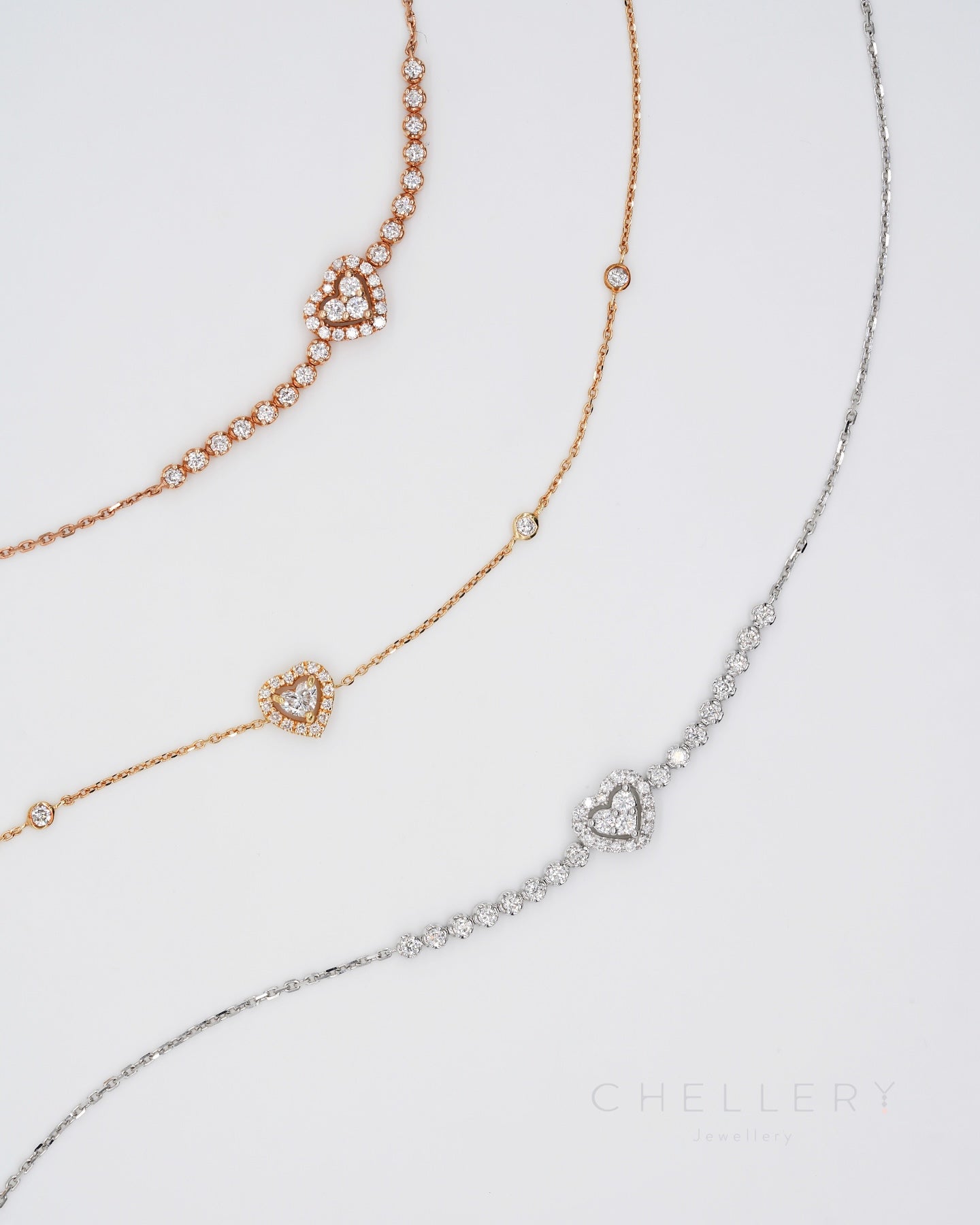 Heart Shaped Diamond Bracelet