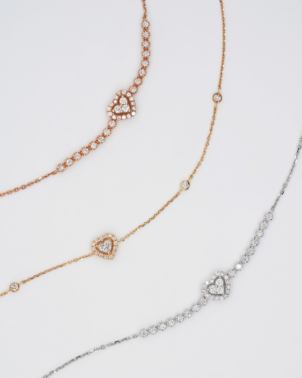 Heart Shaped Diamond Bracelet