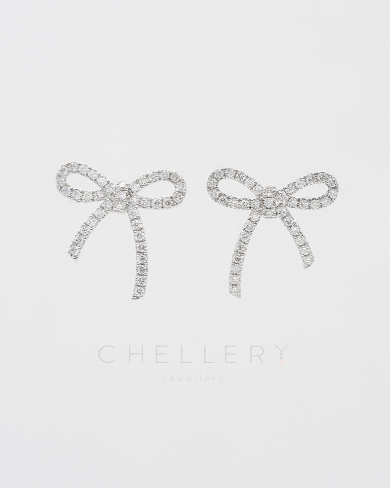 Butterfly Knot Diamond Earrings