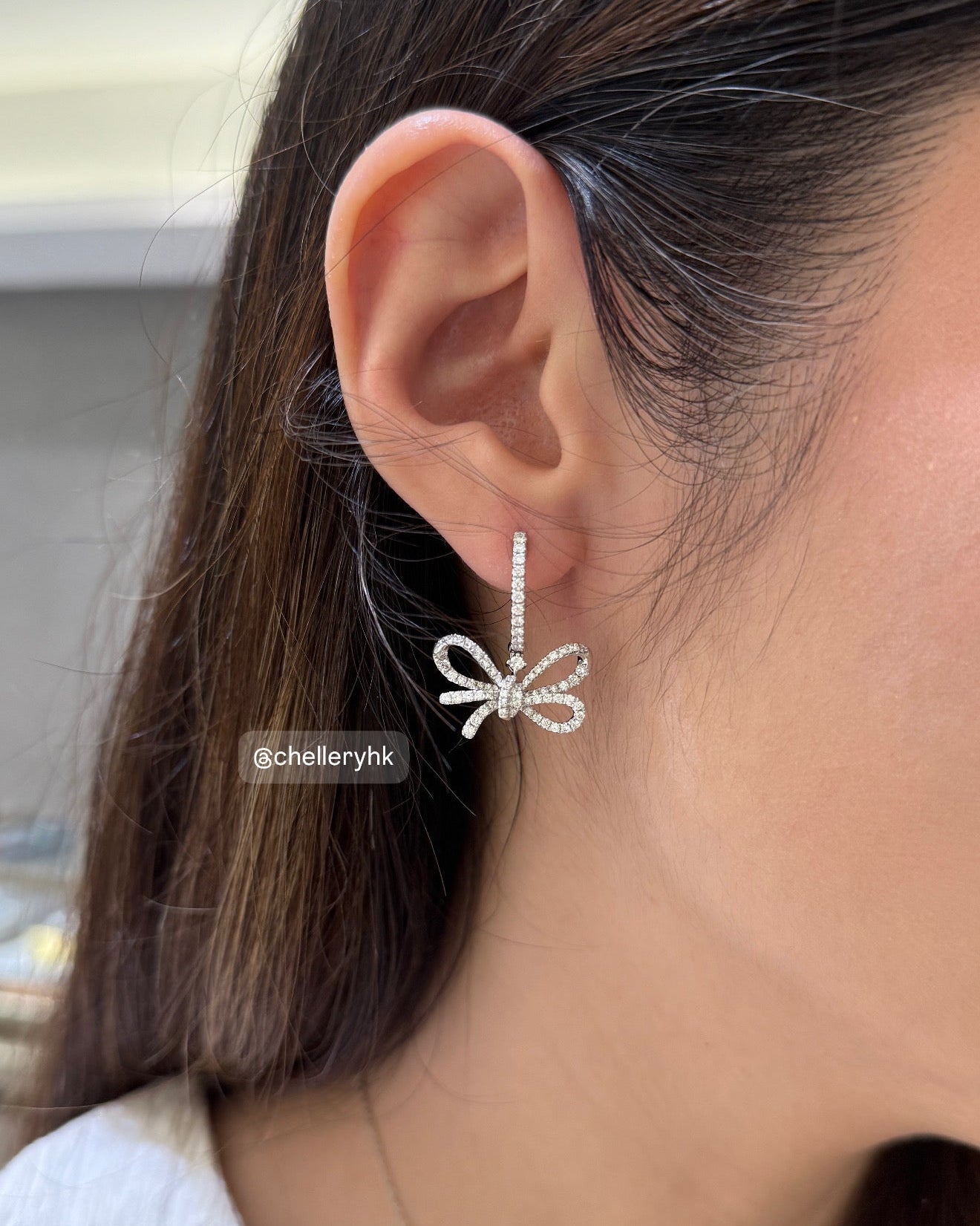 Butterfly Bow Diamond Earrings