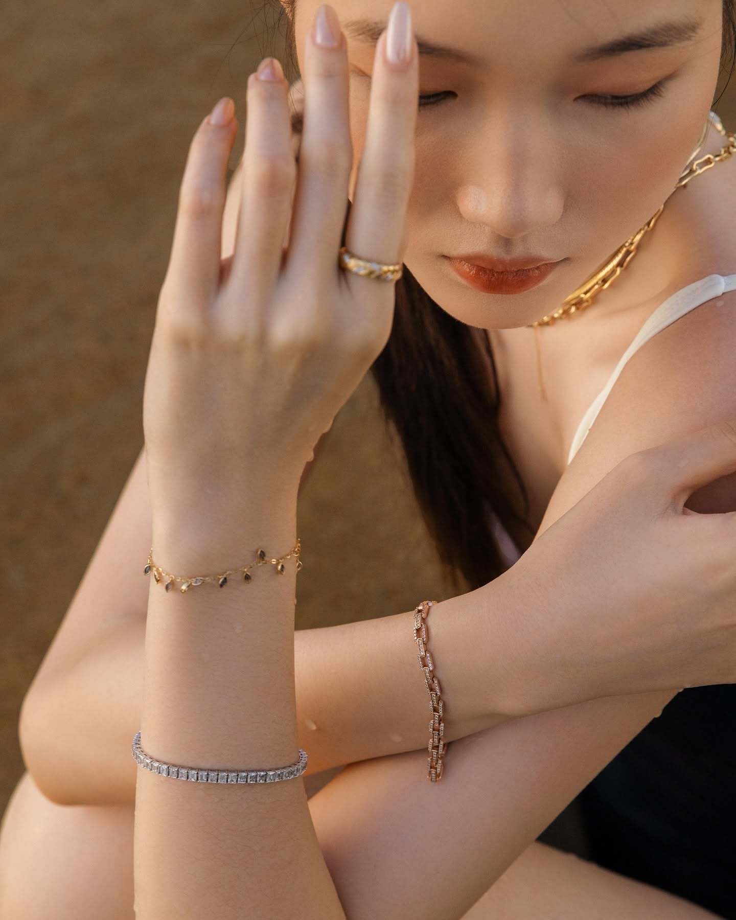 Blue Sapphire Leafs Bracelet