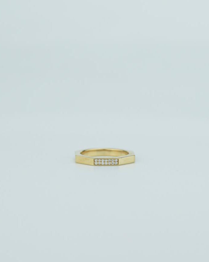 Octagonal Diamond Wedding Rings