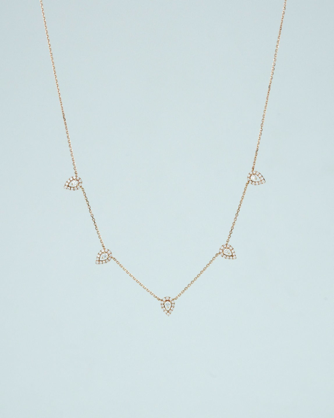 Pear-shaped Starry Diamond Necklace