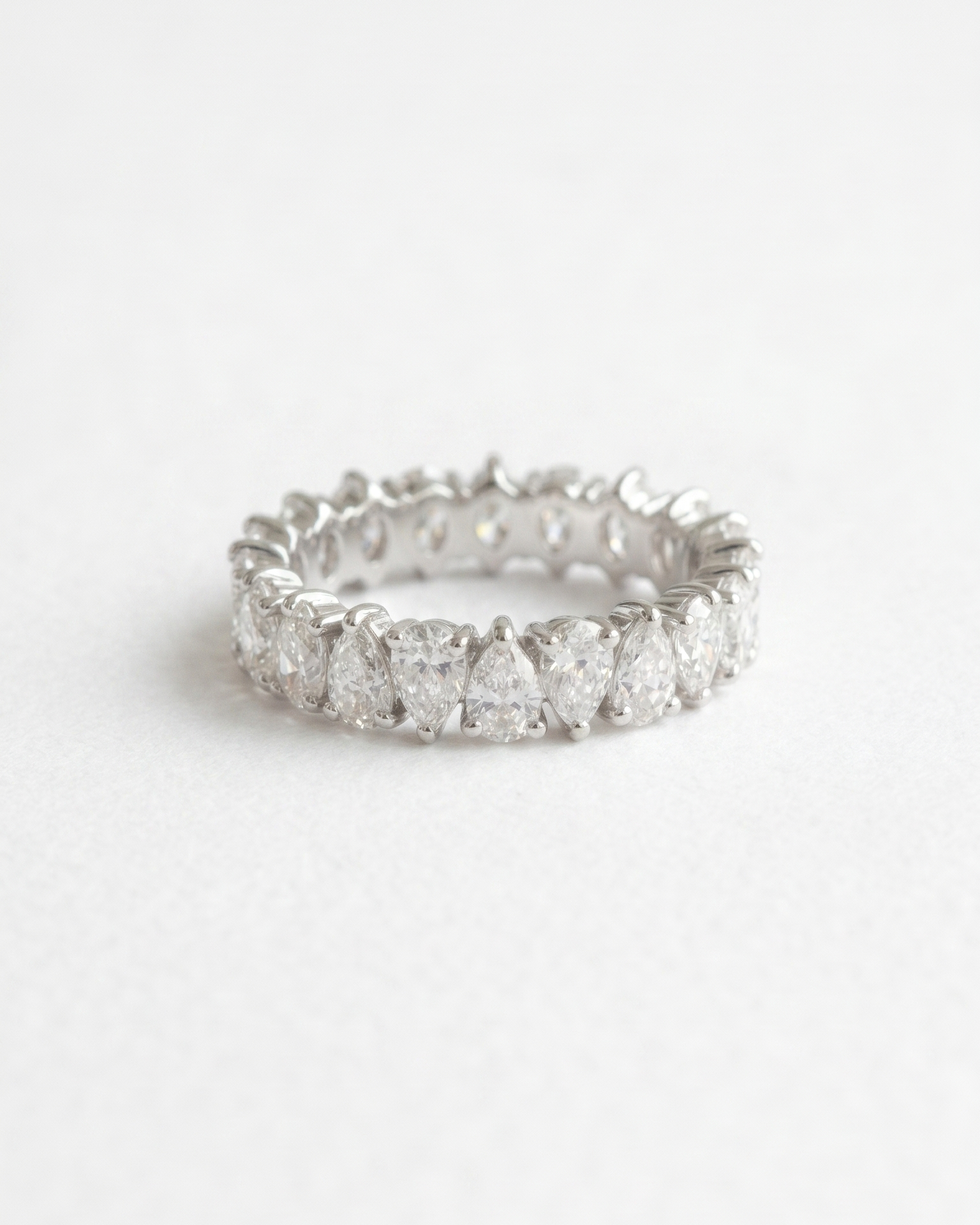 Pear-Shaped Eternity Diamond Ring