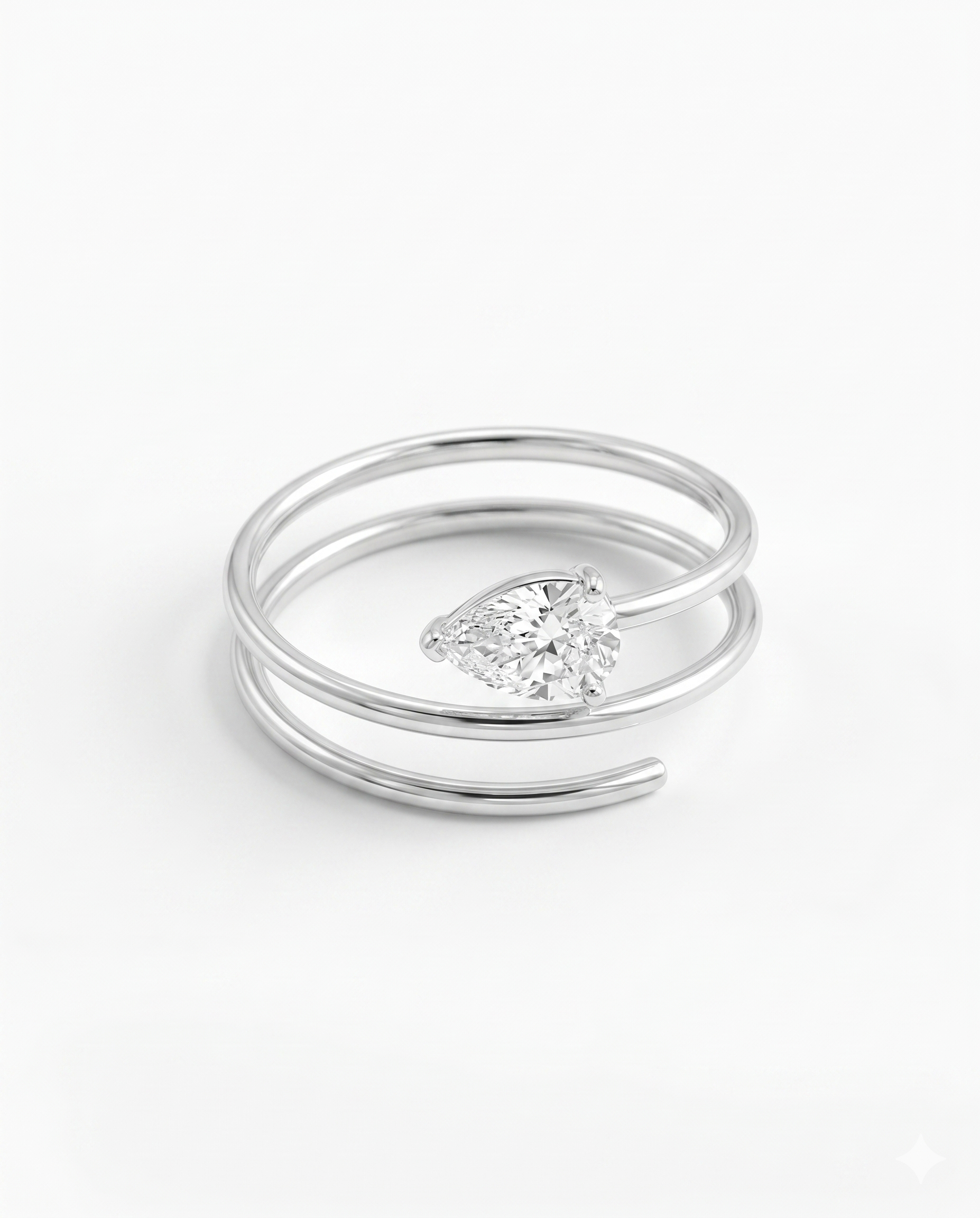 Pear-Shaped Spring Ring