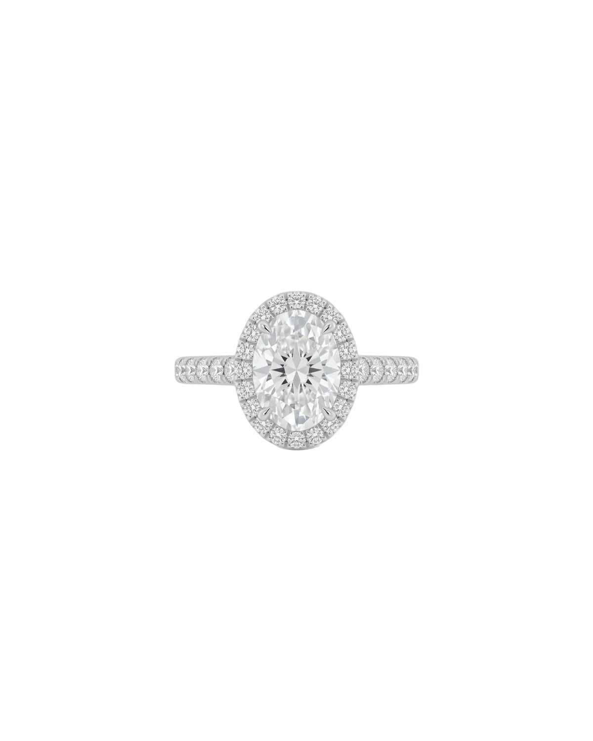 Oval-Shaped Engagement Diamond Ring