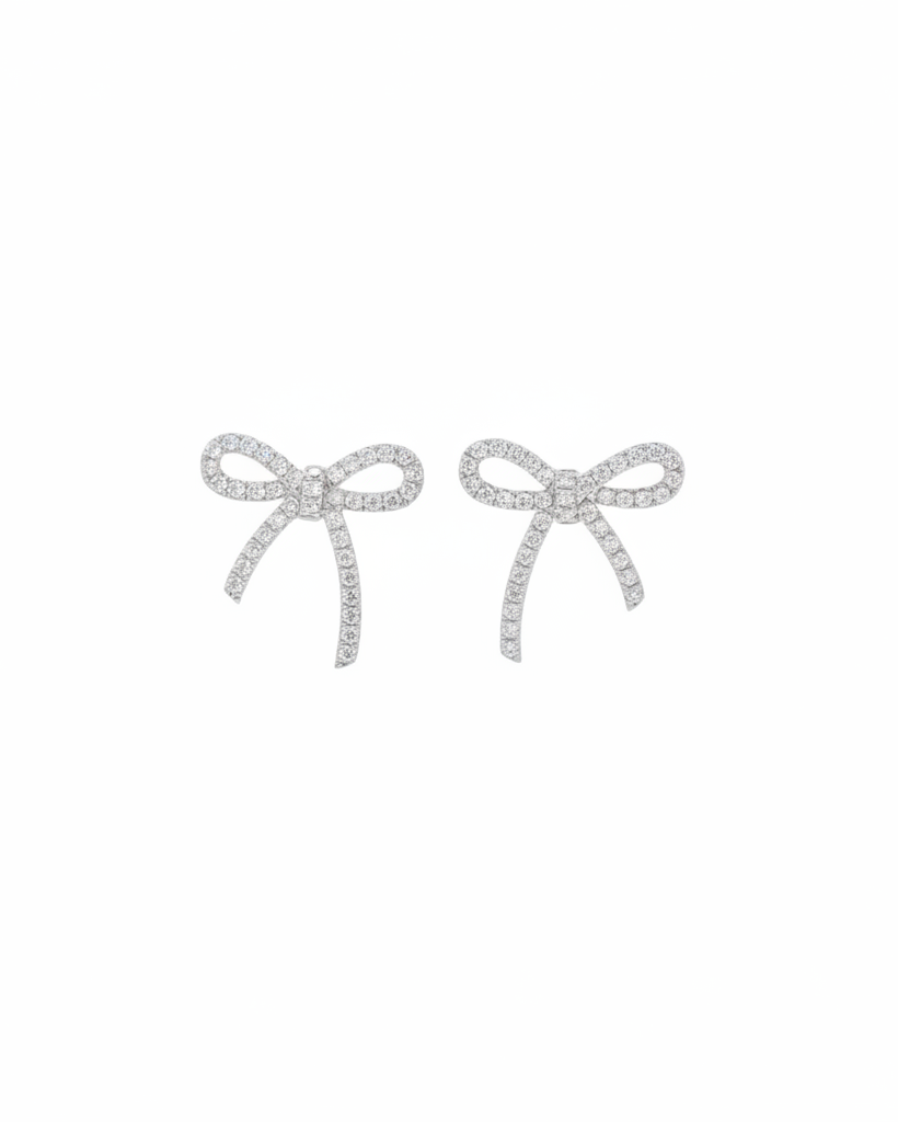 Butterfly Knot Diamond Earrings