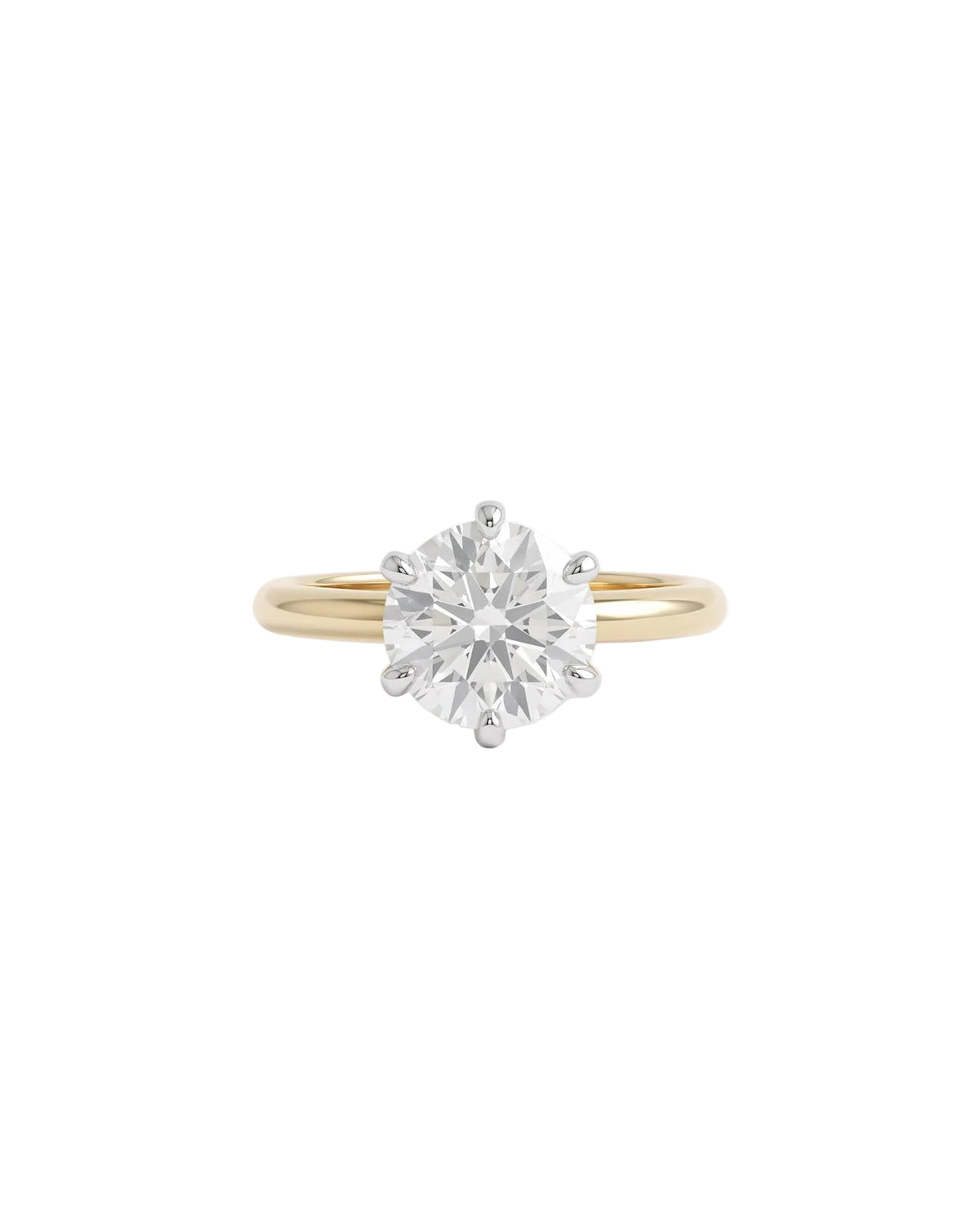 Round-Shaped Engagement Diamond Ring