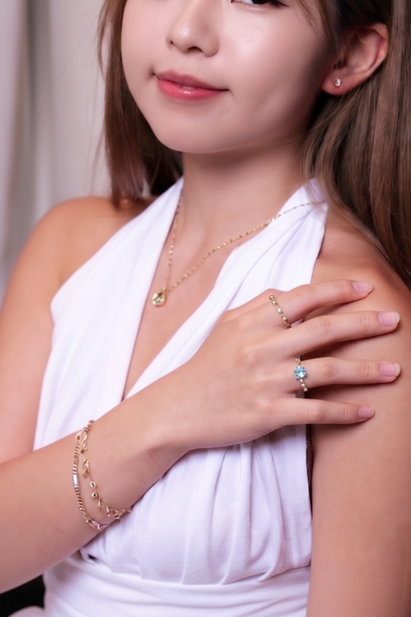Cushion-Cut Aquamarine Diamond Ring