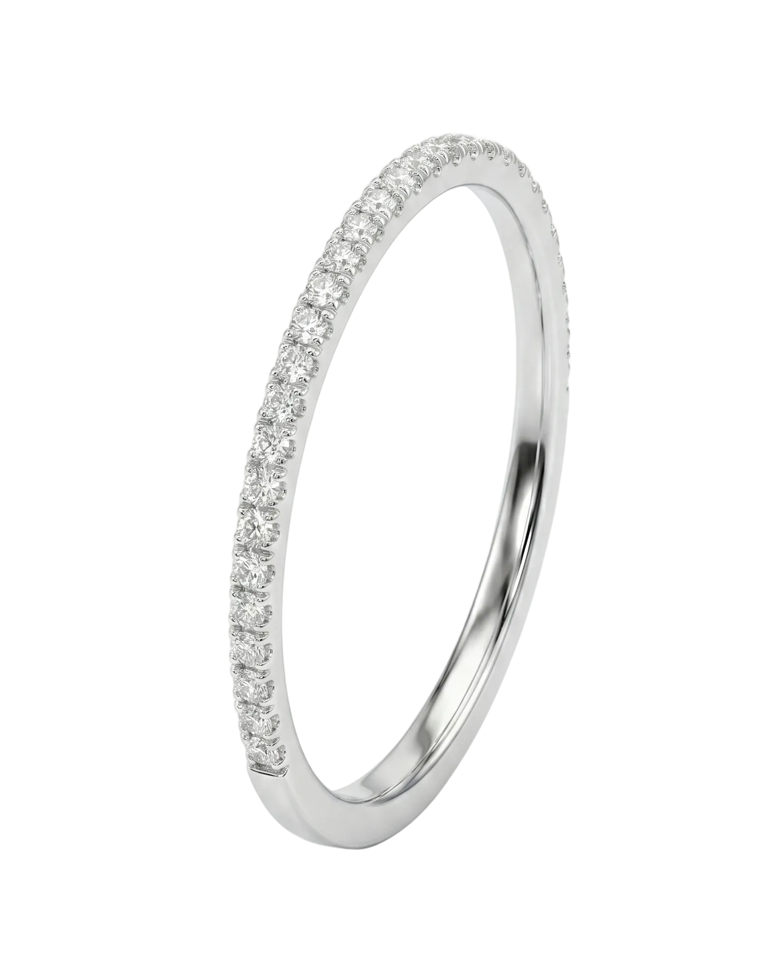 Half Circle Diamond Band Ring
