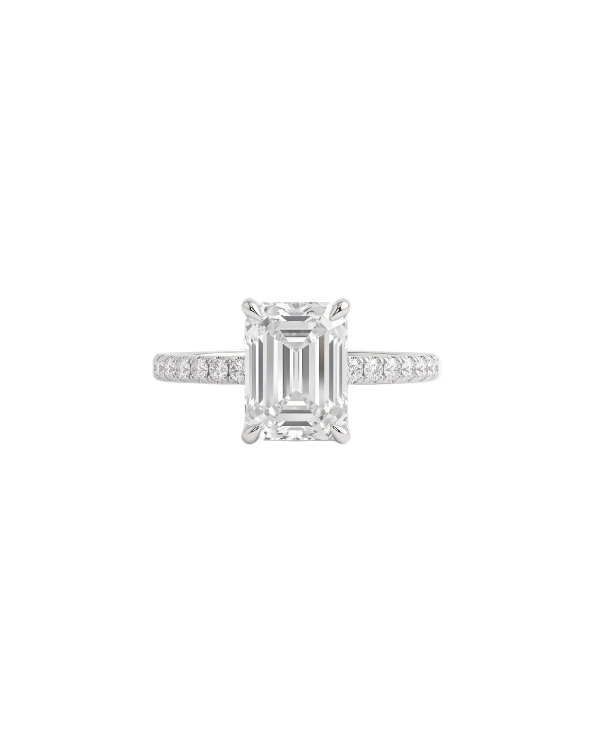 Emerald-Cut Engagement Diamond Ring
