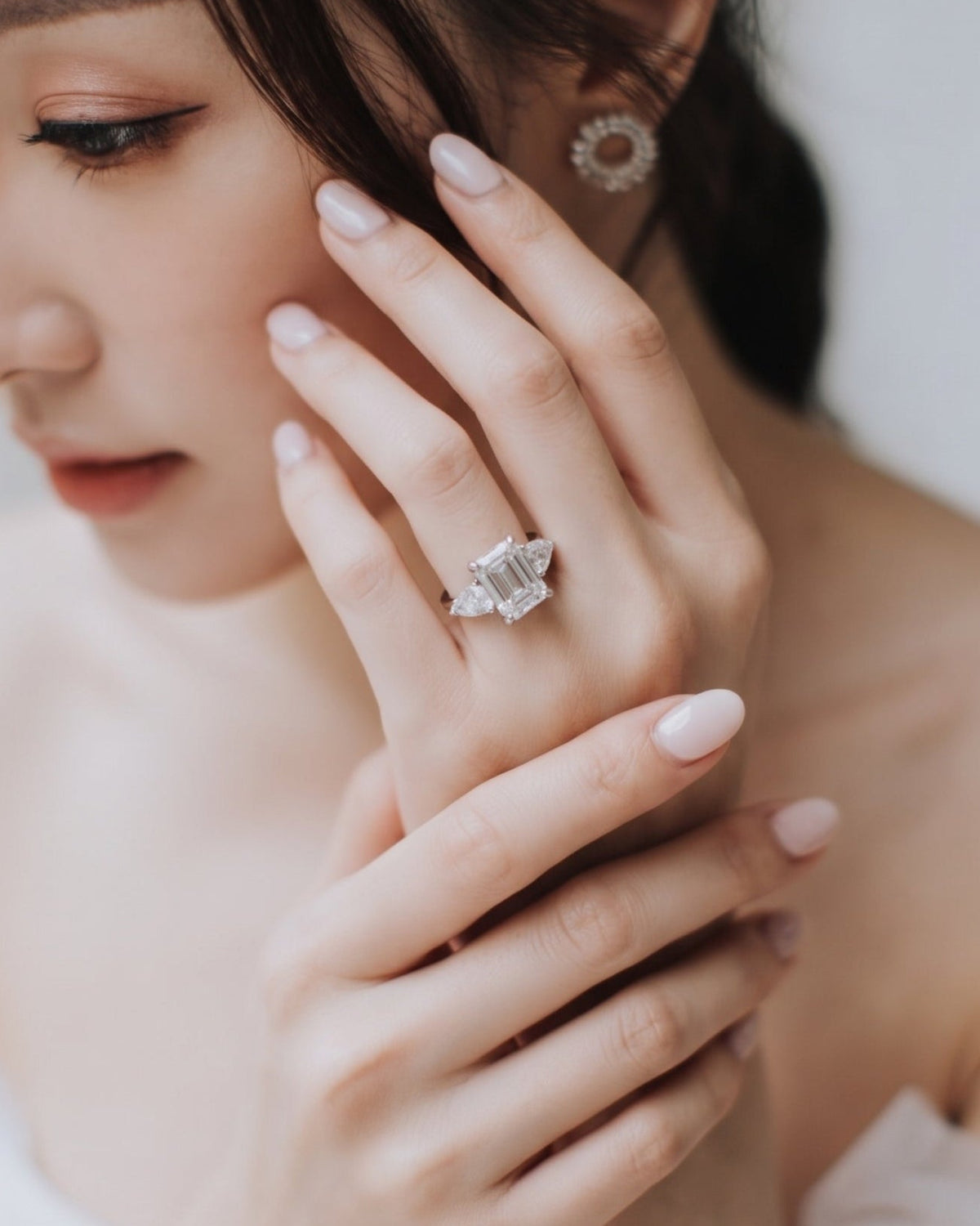 The Luminosa Three-Stone Engagement Diamond Ring