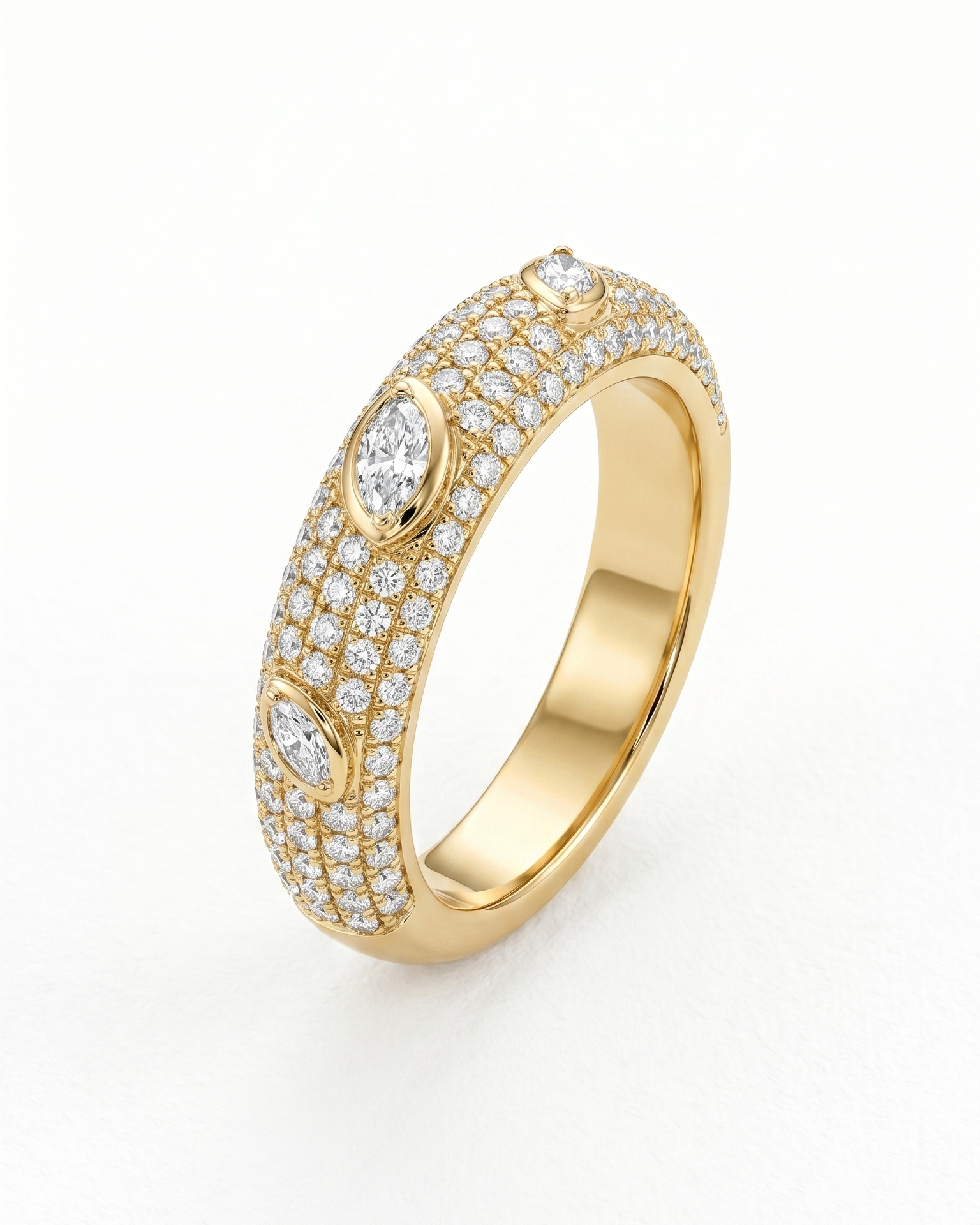 Starlight Teardrop Diamond Ring