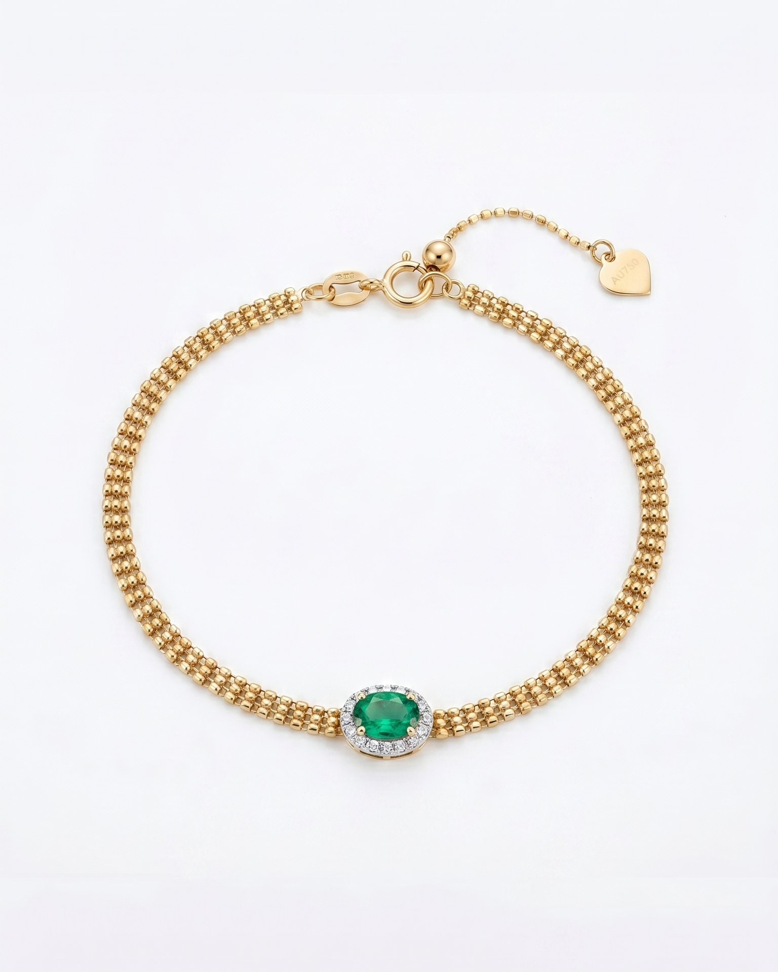 Emerald Lace & Net Bracelet