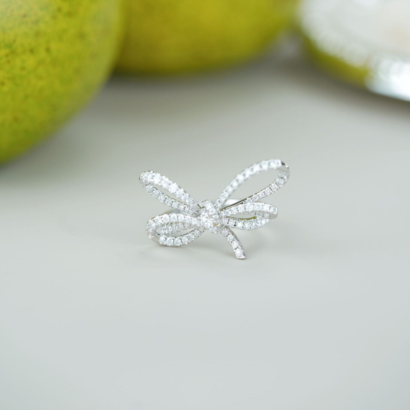 Double Ribbons Diamond Ring