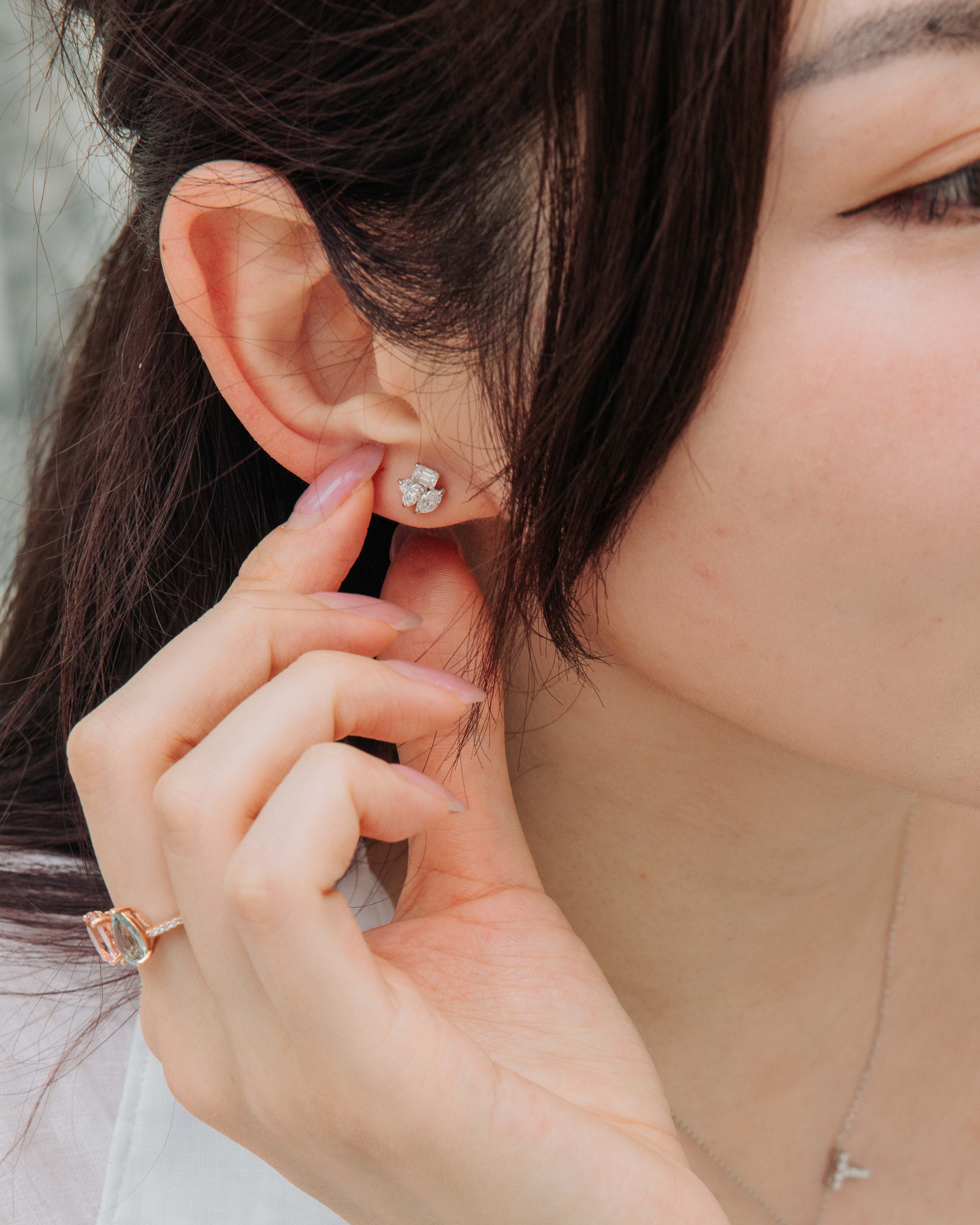 Multi-shaped Diamonds Earrings