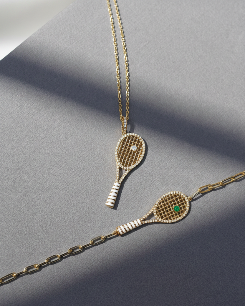 Tennis Racket Diamond Bracelet