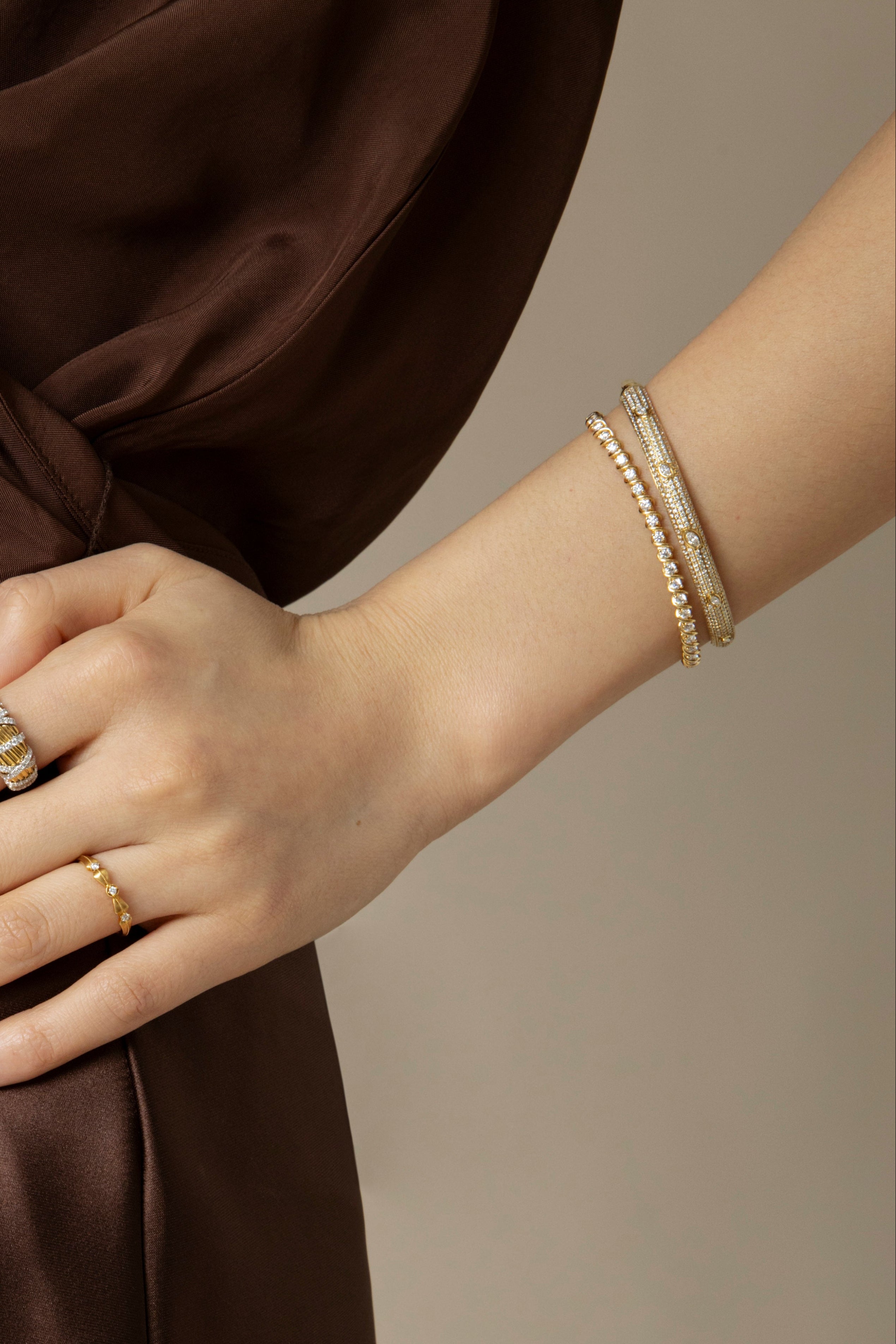 S Twisted Tennis Bracelet