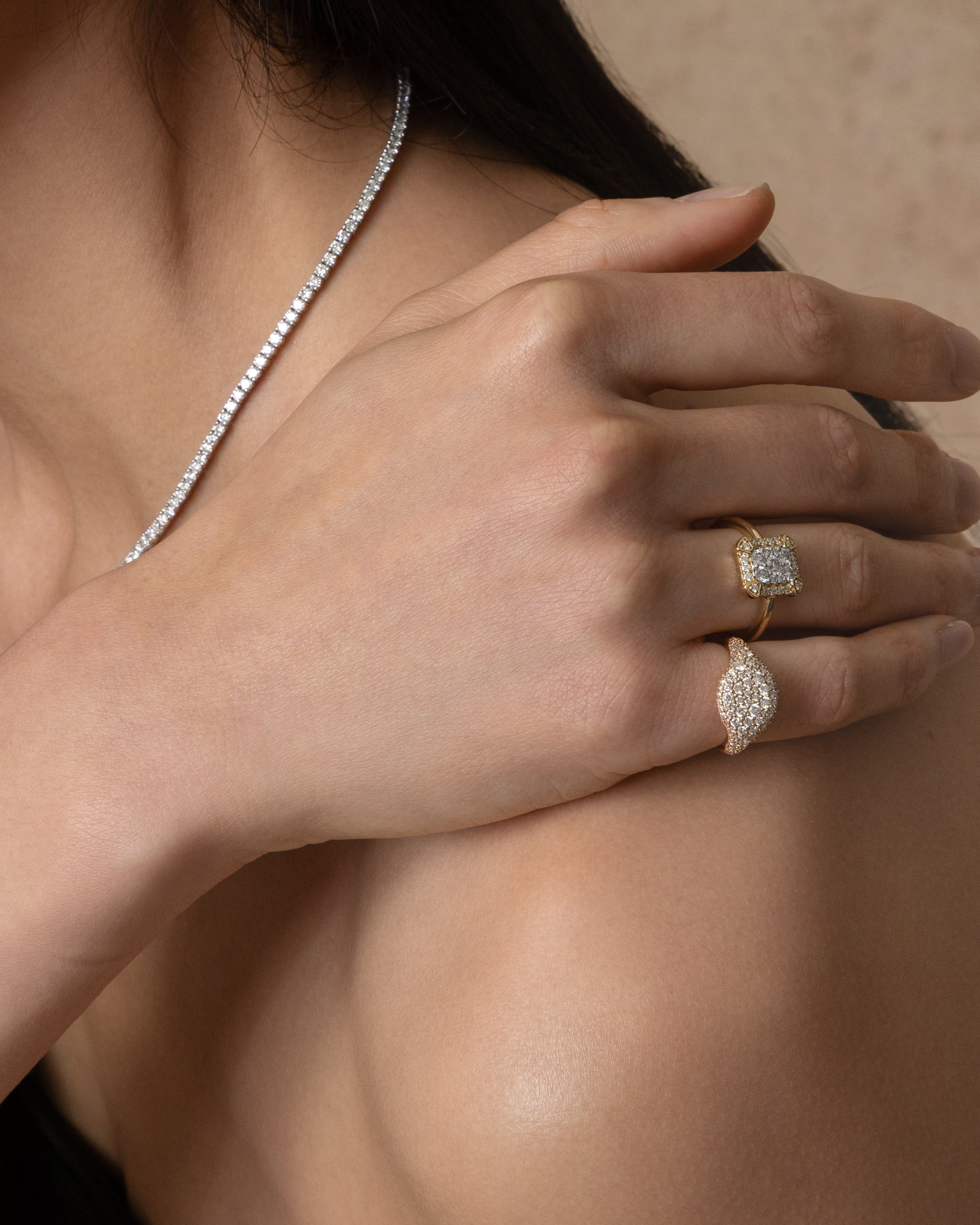 Paved Diamond Ring
