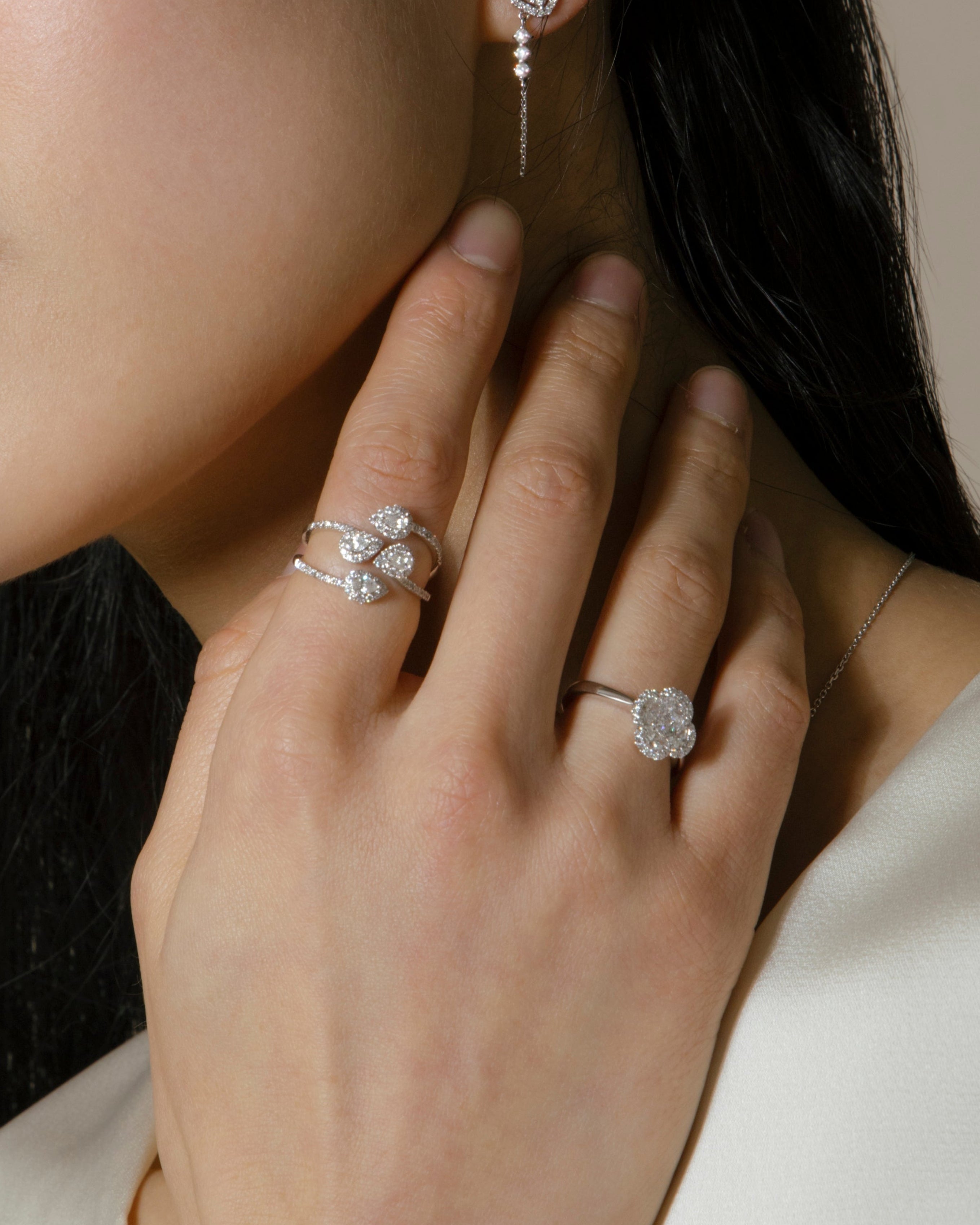 Multiple Pears Diamond Ring