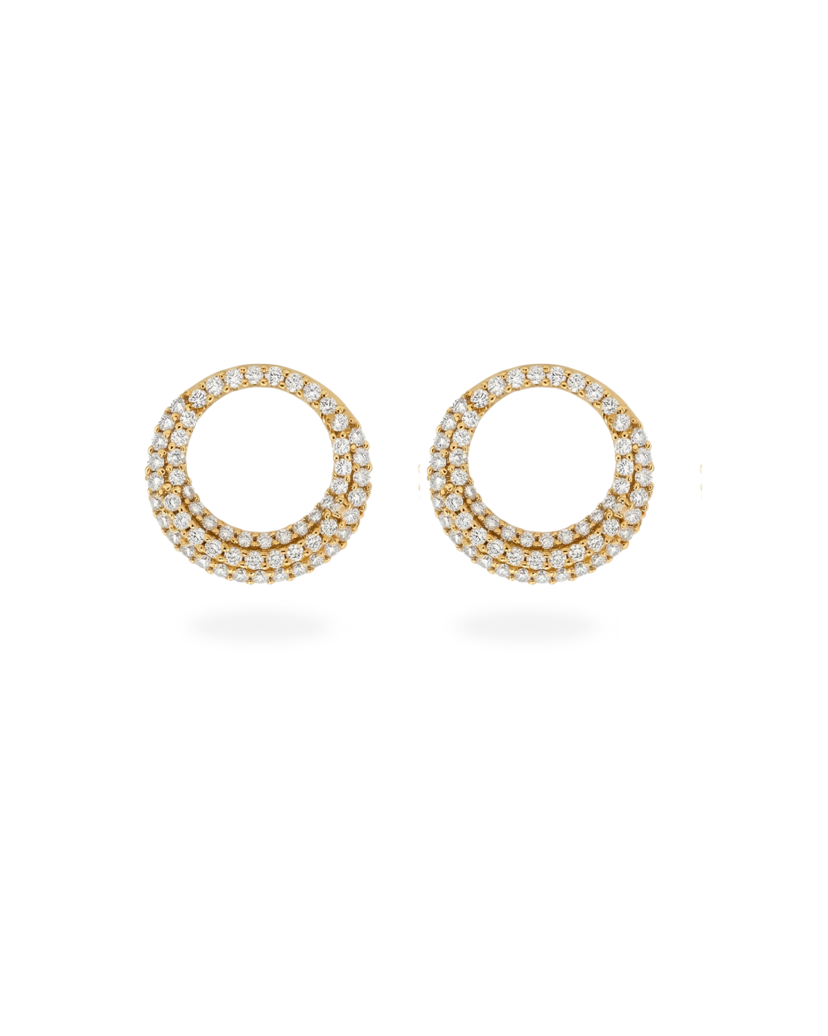 Natural Diamond Moon Earring