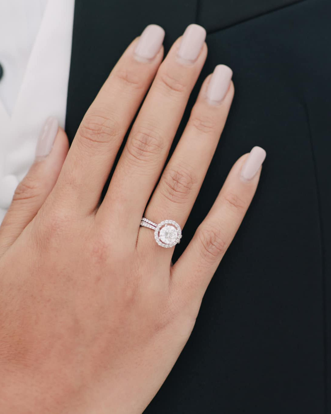 Engagement Ring & Halo Ring Jacket Set