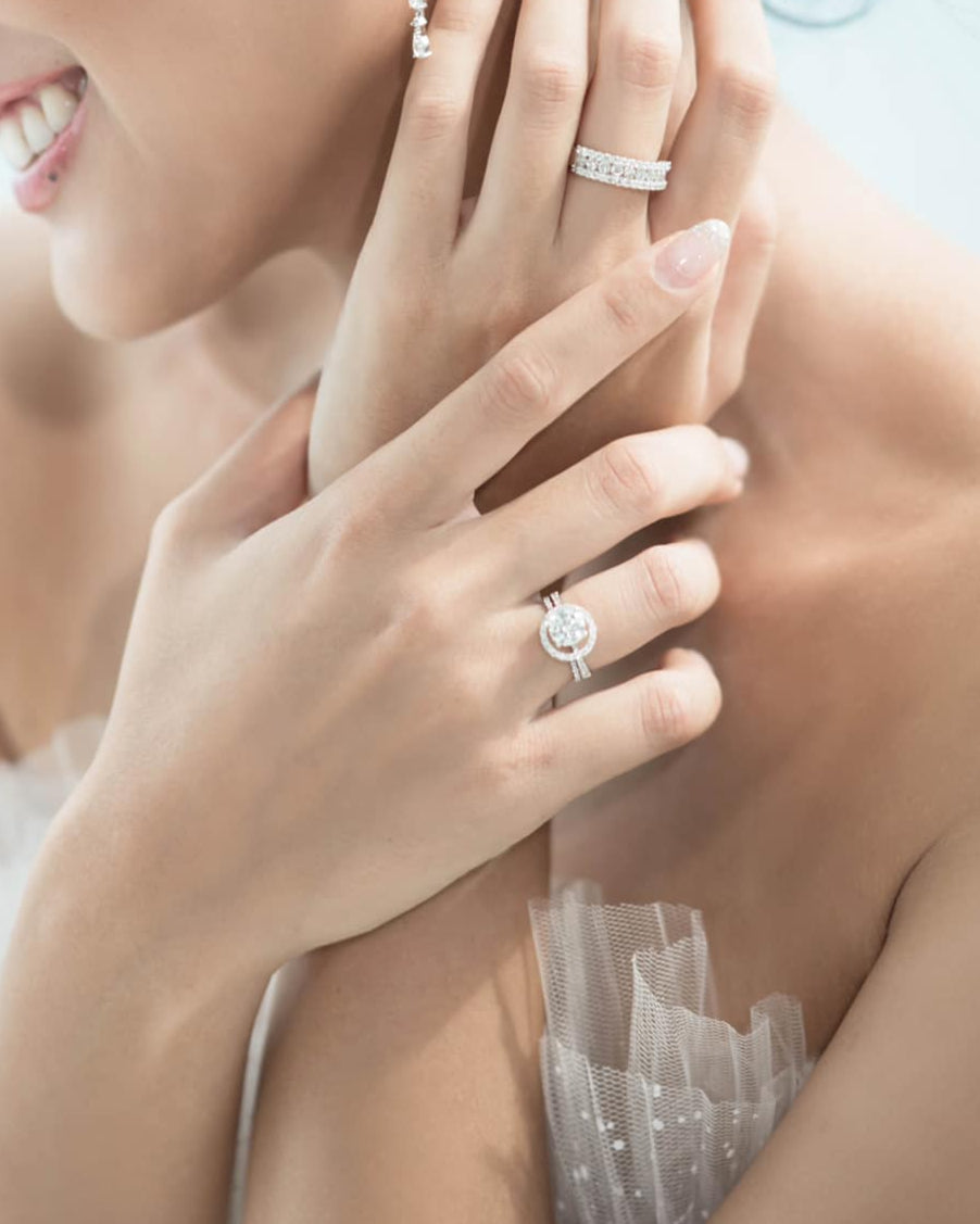 Engagement Ring & Halo Ring Jacket Set
