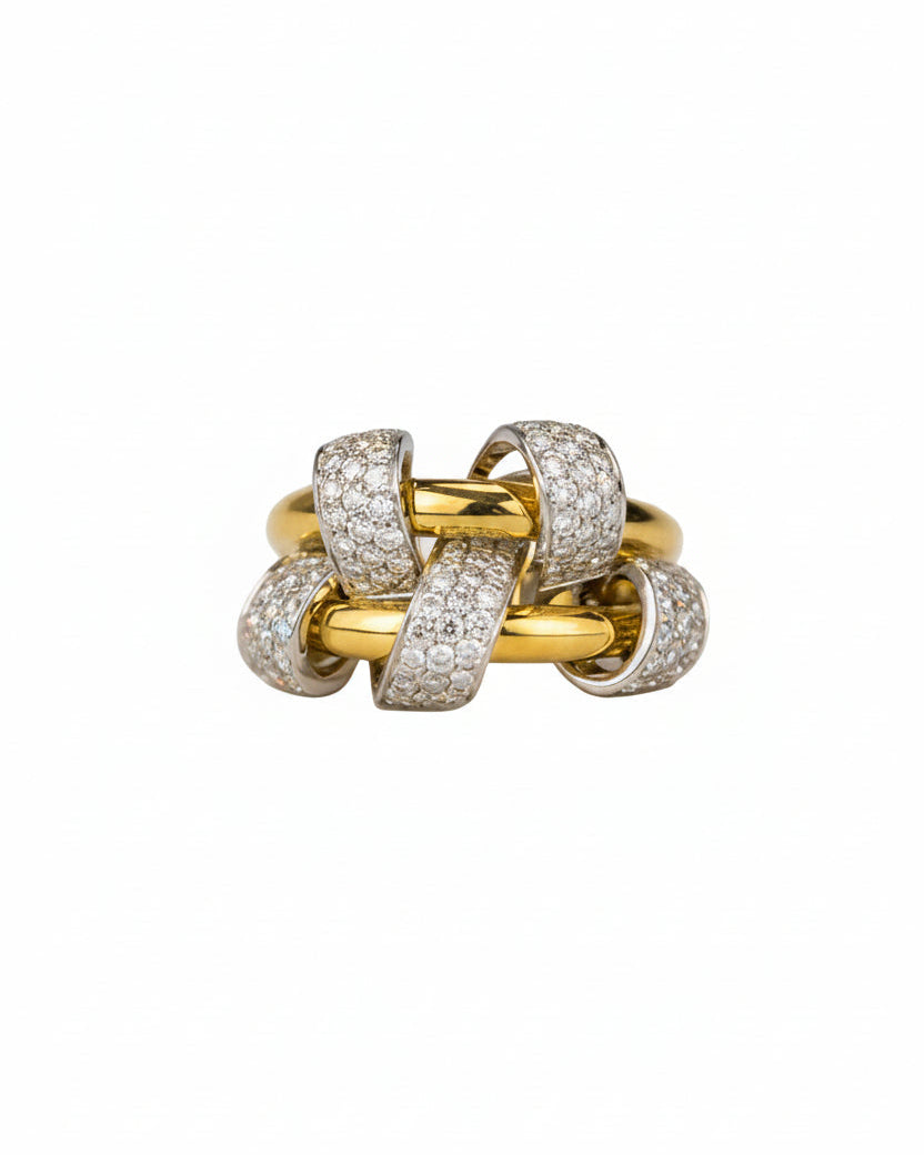 Gorgeous Knot Diamond Ring