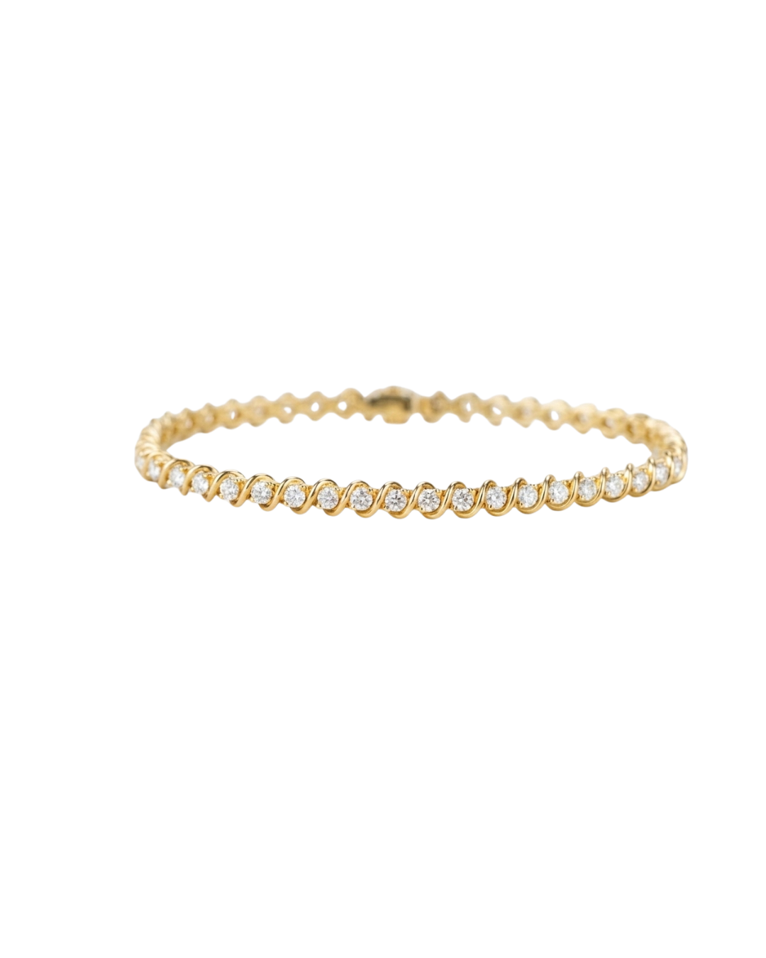 Spiral Twist Diamond Bracelet