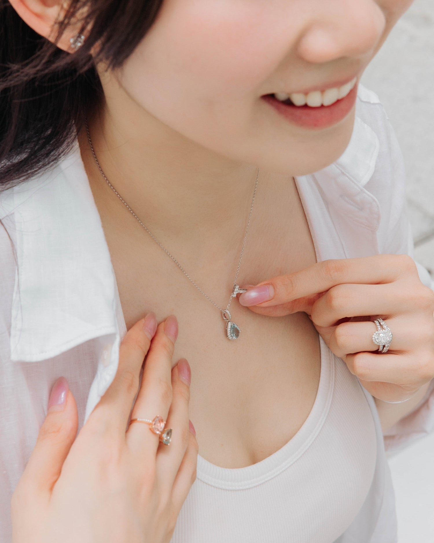 Initial "T" Diamond Pendant