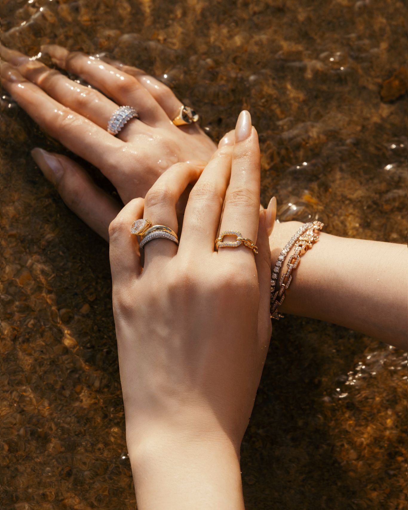 Rectangular Diamond Chain Ring