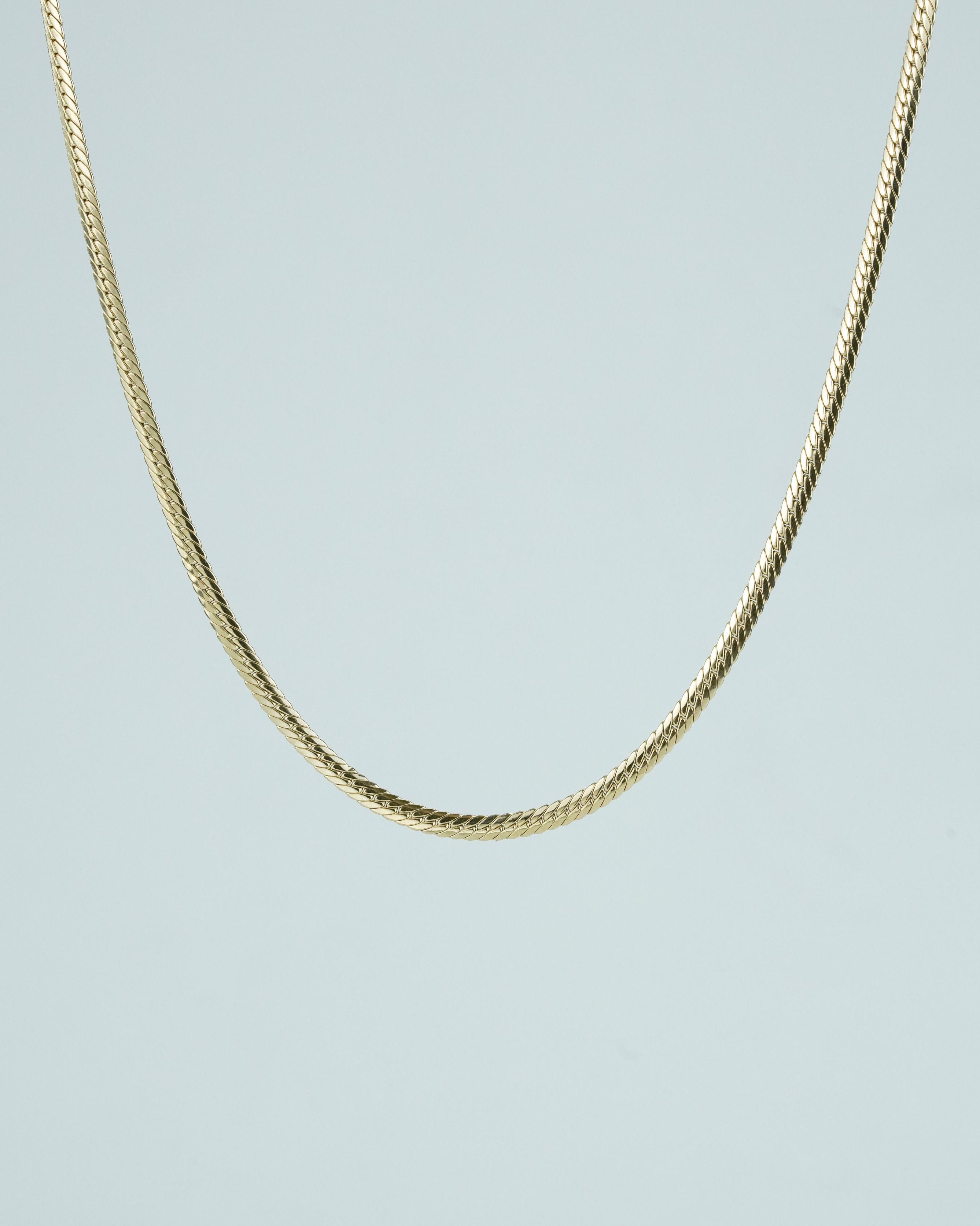 Vintage Herringbone 18K Gold Necklace