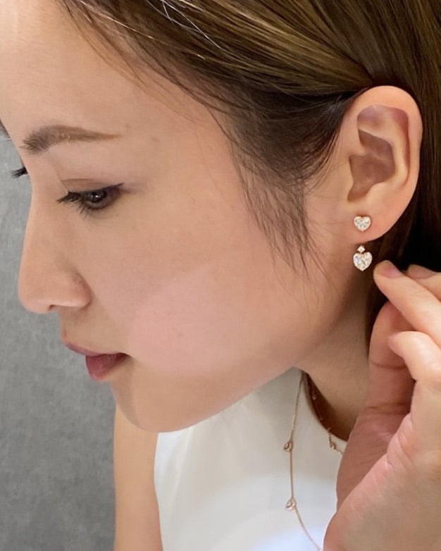 Heart-Shaped 2Ways Earrings