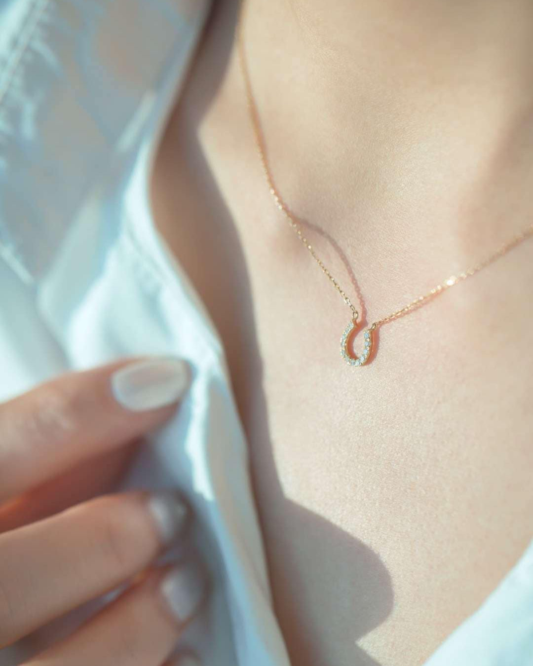 U-shape Diamond Necklace