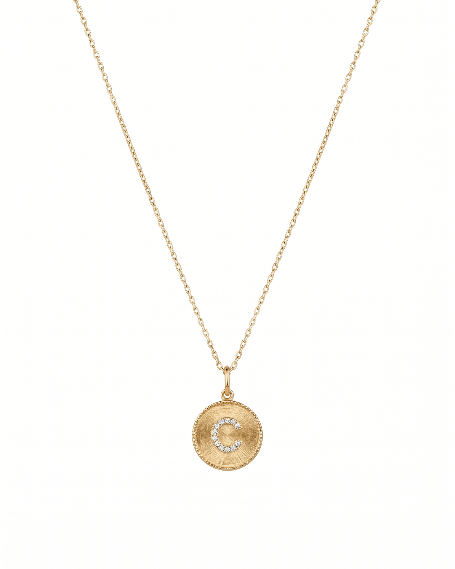 Brush-style Diamond Alphabet Charm