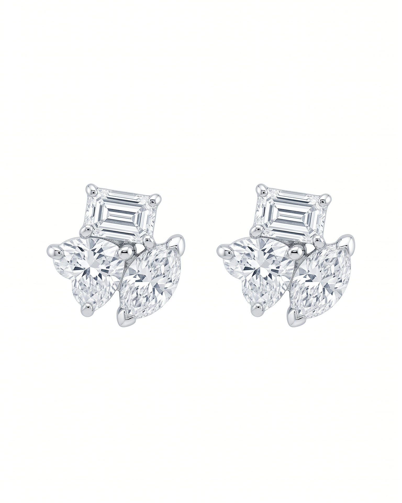 Multi-shaped Diamonds Earrings