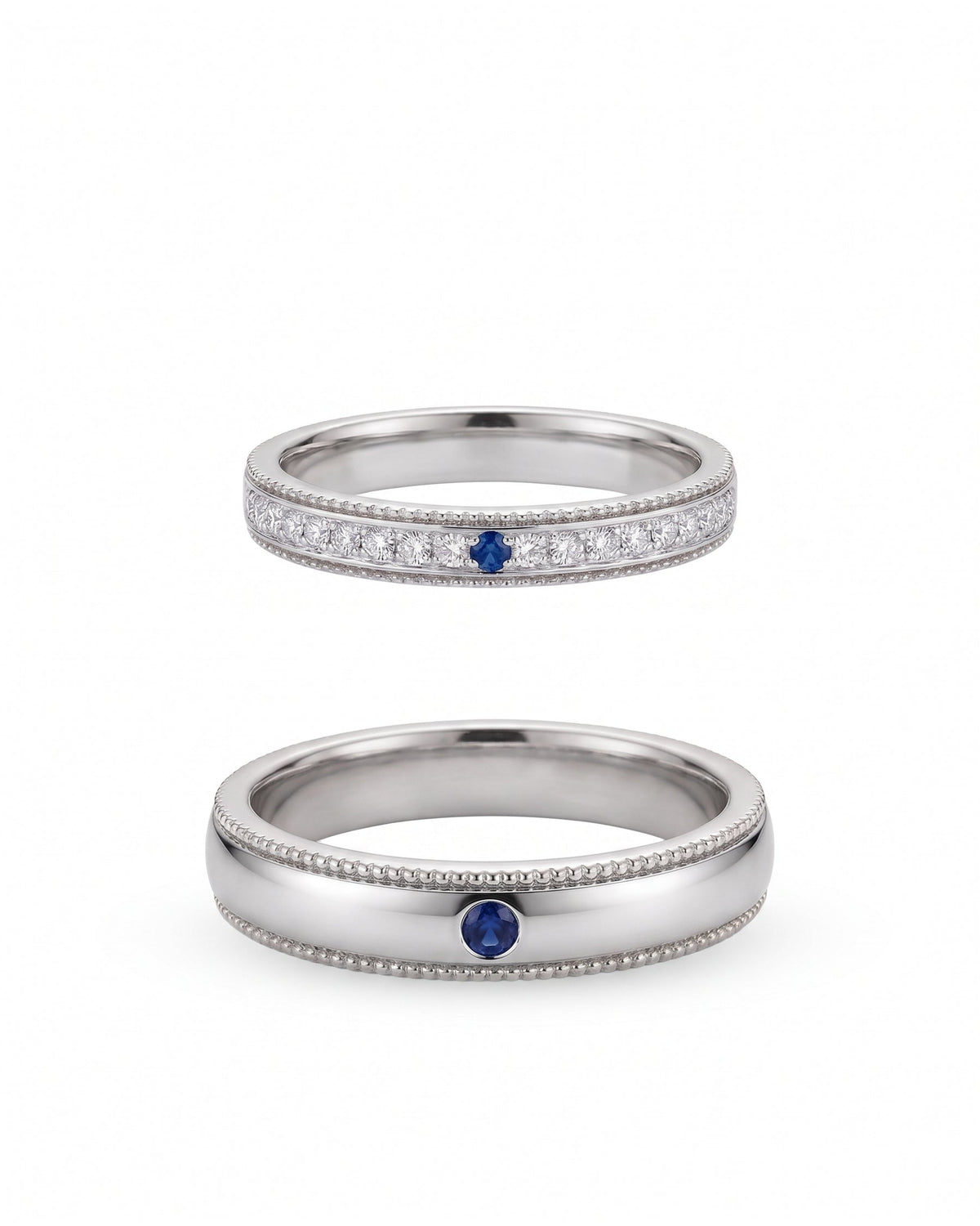 Sapphire Serenity Wedding Rings