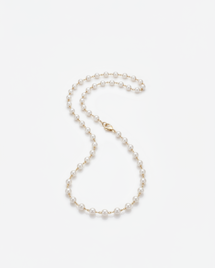 Luxe Pearl Link Necklace