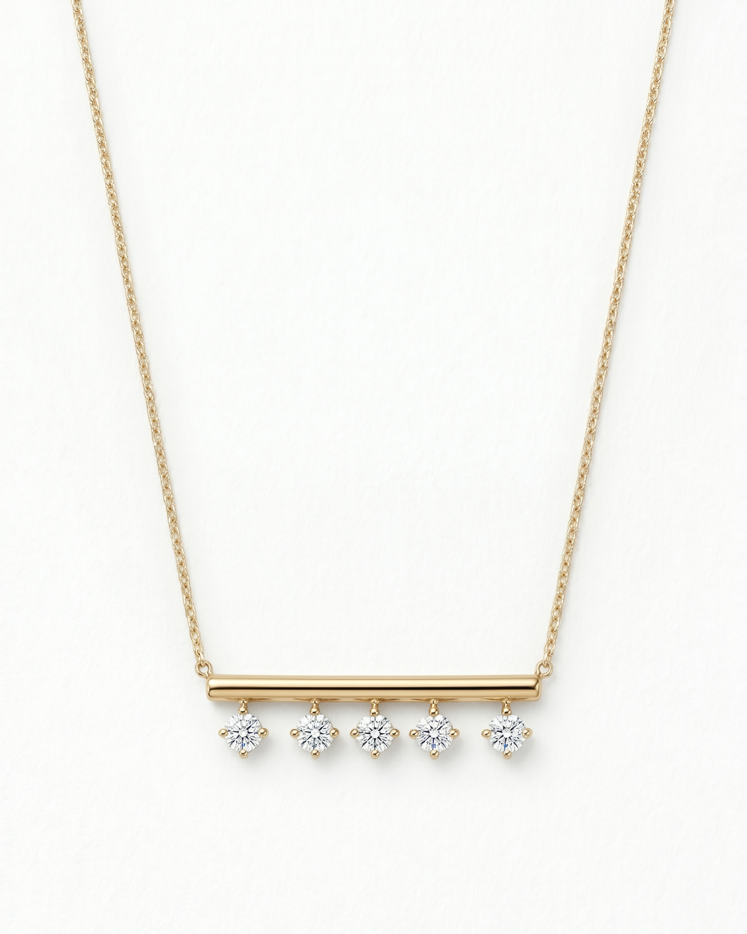 Poise & Balance Diamond Bar Necklace