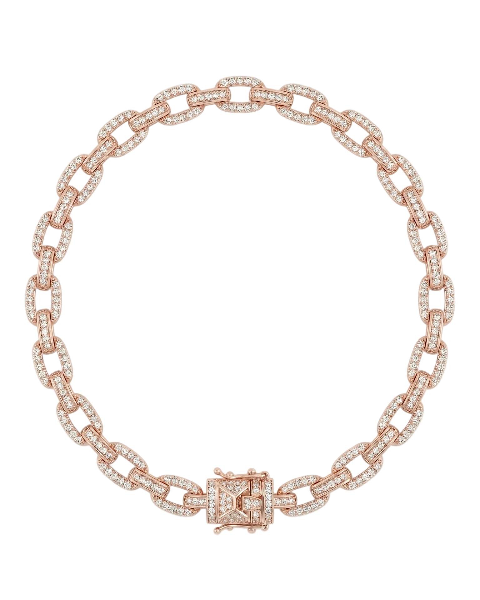 Diamond Rectangular Links Bracelet