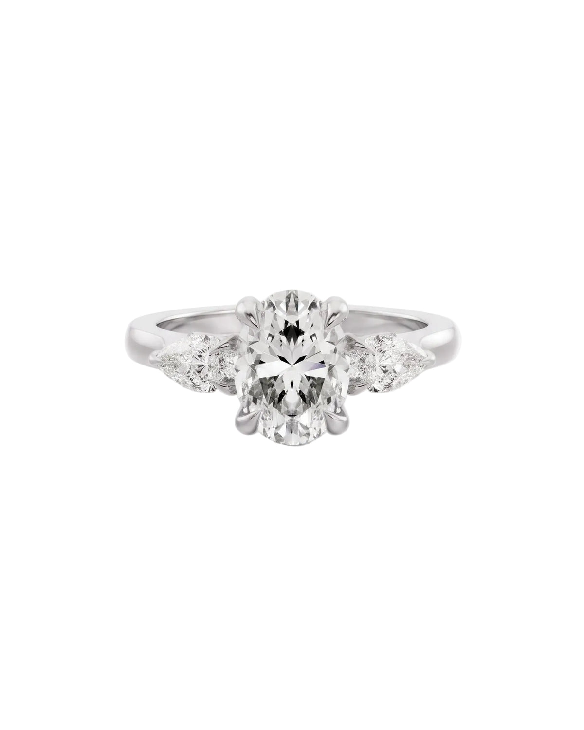 The Trinity Oval Engagement Diamond Ring