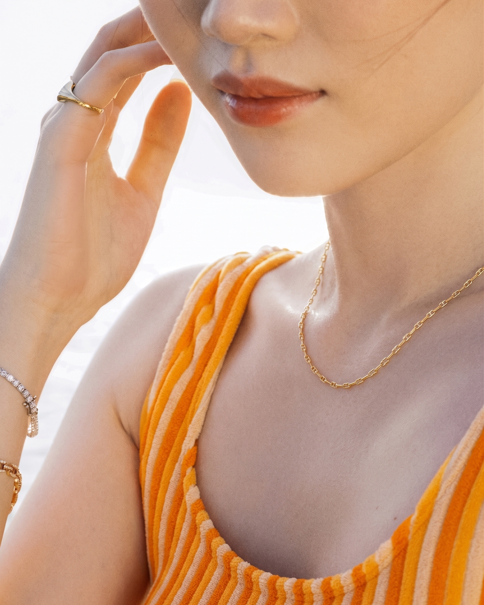 Thin Italian Gucci Chain Necklace