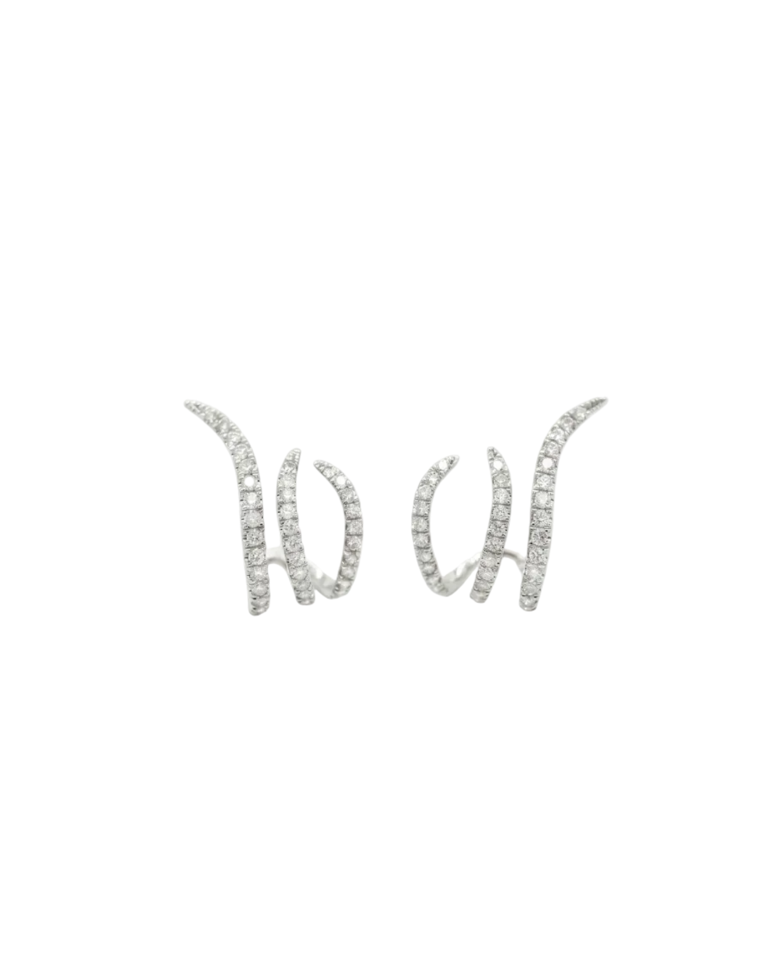 Curve Diamond Hoop Earrings